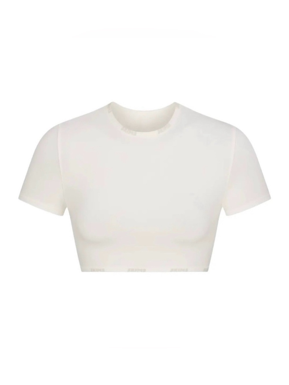 🤍 SKIMS Cotton Jersey Super Crop Top | Marble | S |